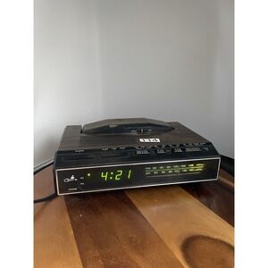 Vintage COBRA Telephone Alarm Clock Radio Phone Faux Wood Walnut RP-7408 RARE